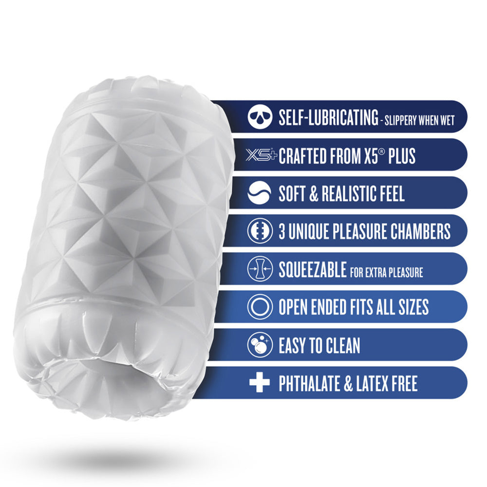 Rize Reakt Self-Lubricating Stroker - White Male Masturbation Sleeve