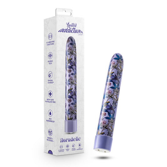 Limited Addiction Floradelic 7" Rechargeable Vibe Purple