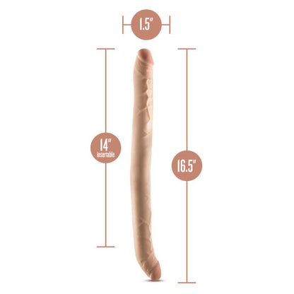 Dr. Skin Plus 16.5" Posable Double Dong – Extra Long Realistic Dual-Ended Dildo