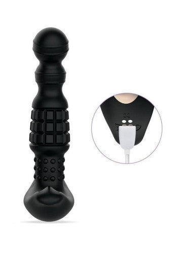 Pineapple Man Rolling Bead Vibrating Silicone Prostate Massager