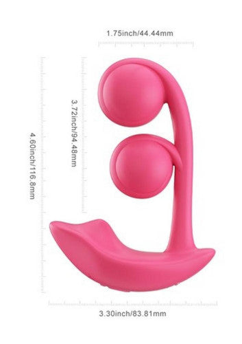 Melody Pressure Sensing App-Controlled Silicone Twin Balls Clit & G-Spot Vibrator