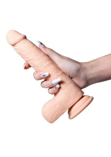 Luis App-Controlled Thrusting Silicone Dildo with Clit Licker 8.5 In