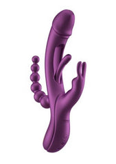 Trilux Kinky Finger Rechargeable Silicone Rabbit Vibrator with Anal Beads - Triple Stimulation for Ultimate Pleasure