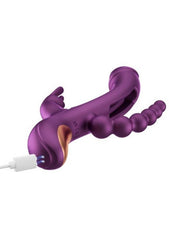 Trilux Kinky Finger Rechargeable Silicone Rabbit Vibrator with Anal Beads - Triple Stimulation for Ultimate Pleasure