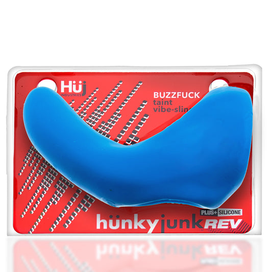 Buzzfuck Sling with Taint Vibe Teal Ice - Sex Toy for Adults