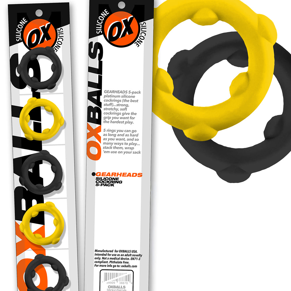 Gearheads Spinner 5pk Yellow/Black