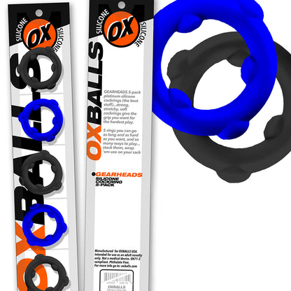 Gearheads Spinner 5pk Blue/Black