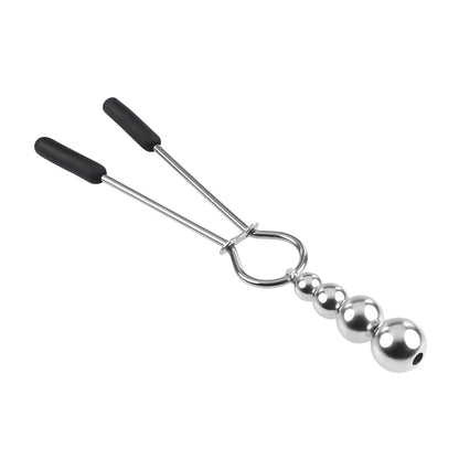 Silver Beaded Nipple Clamps – Adjustable BDSM Nipple Gear for Sensation Play