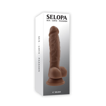 6.5" Natural Feel Dildo Dark
