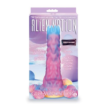 Alien Nation Glo-Vopositor – Glow-in-the-Dark Extra Large Dildo for Intense Stimulation