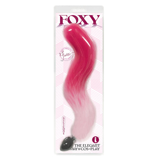 Pink Silicone Fox Tail Butt Plug – Fox Tail Anal Toy, 100% Silicone