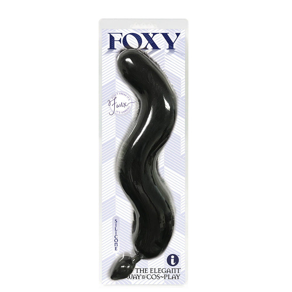 Black Silicone Fox Tail Butt Plug – Foxy Anal Toy