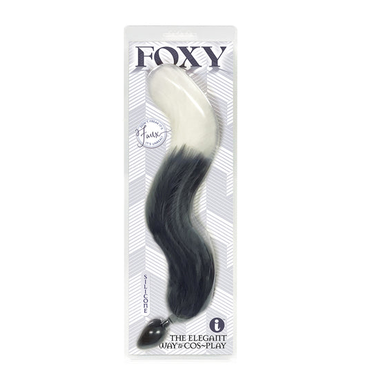 Silicone Fox Tail Butt Plug - Silver Anal Sex Toy