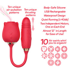 Rechargeable Silicone Suction Vibrator – Wild Rose Thruster