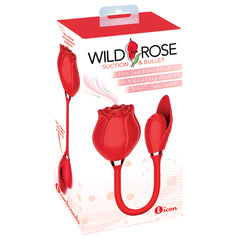 Rechargeable Silicone Suction Vibrator – Wild Rose & Bullet