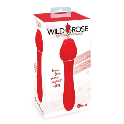 Wild Rose & Vibrator Rechargeable Silicone Suction Vibrator