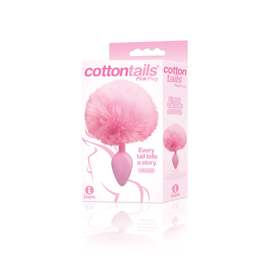 The 9's Cottontails Silicone Bunny Tail Butt Plug – Pink, Anal Toy