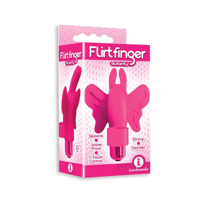 The 9's Flirt Finger Butterfly Finger Vibrator Pink
