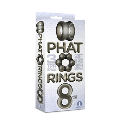 The 9's Phat Rings Smoke Chunky Cock Ring - 1 Pack