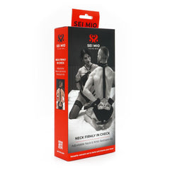 Sei Mio Neck Firmly In Check Restraint Kit – Adjustable BDSM Collar and Restraints for Sensory Play