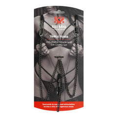 Sei Mio Triple Tease Clamp Set – Adjustable BDSM Nipple and Body Clamps for Sensory Play