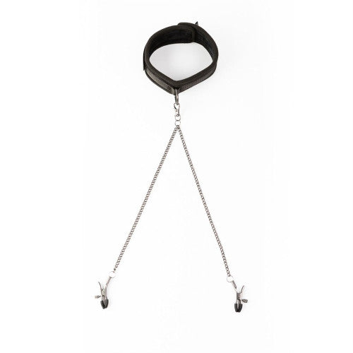 Sei Mio Twin Tweaks Collar & Clamps – Adjustable BDSM Set for Nipple and Body Play