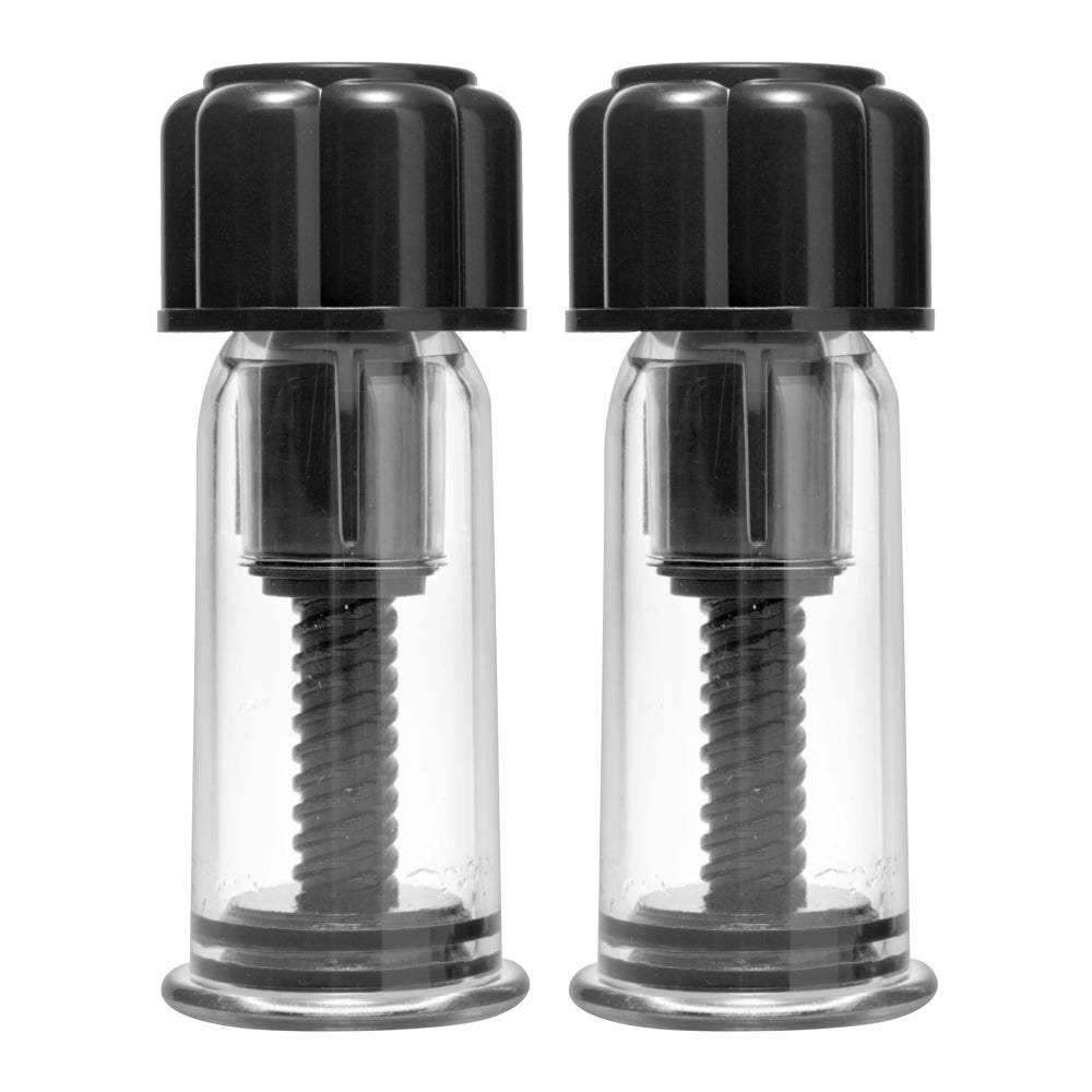 Masters Series Black Max Twist Nipple Suction Suckers - Powerful Nipple Stimulators
