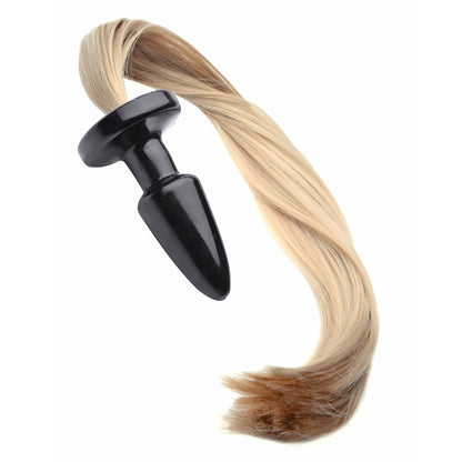 Tailz Blondie's Pony Tail Butt Plug – Plush Pony Tail Anal Toy for Adults