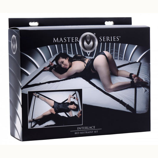 Master Series Interlace Over And Under The Bed Restraint Set