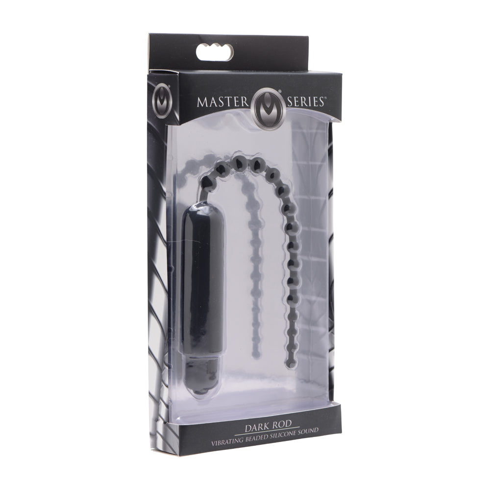 Master Series Dark Rod Vibrating Beaded Silicone Urethral Sound