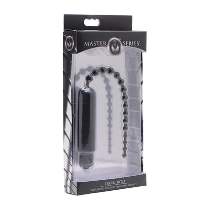 Master Series Dark Rod Vibrating Beaded Silicone Urethral Sound
