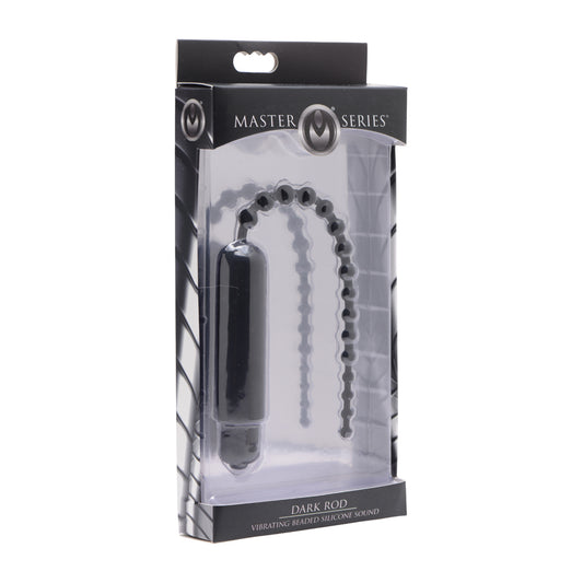Master Series Dark Rod Vibrating Beaded Silicone Urethral Sound