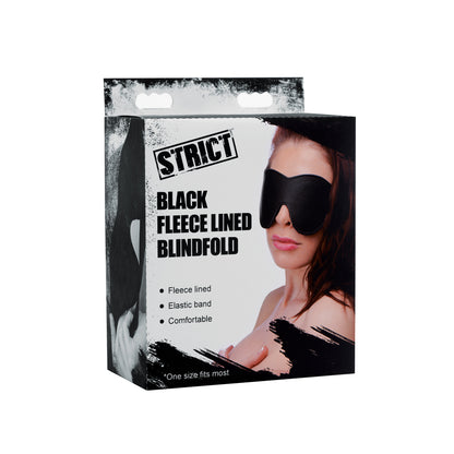 Strict Black Fleece Lined Blindfold