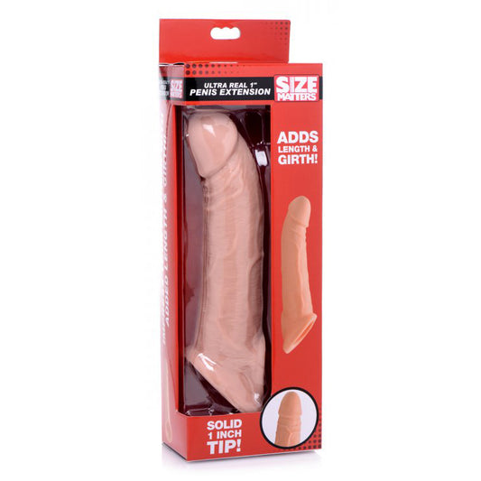 Size Matters 1-Inch Realistic Penis Extension - Male Sex Toy