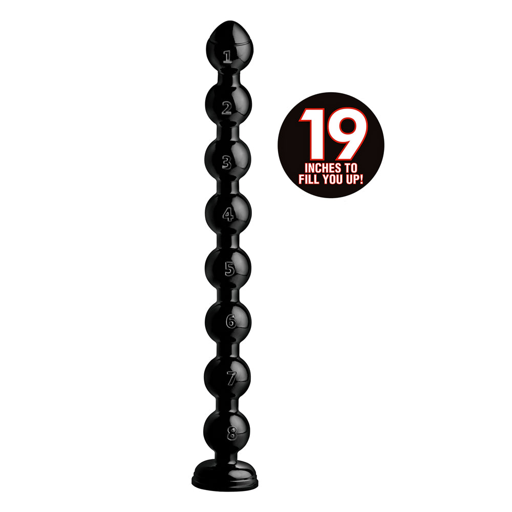 19-Inch Beaded Thick Anal Beads – Large Beaded Anal Toy, Flexible Anal Snake