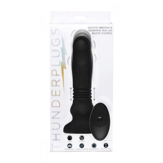 Thunder Plugs Silicone Swelling & Thrusting Butt Plug with Remote Control