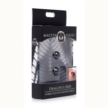 Master Series Dragon's Orbs Nubbed Silicone Magnetic Balls - Silicone Kegel Balls for Pelvic Floor Exercise