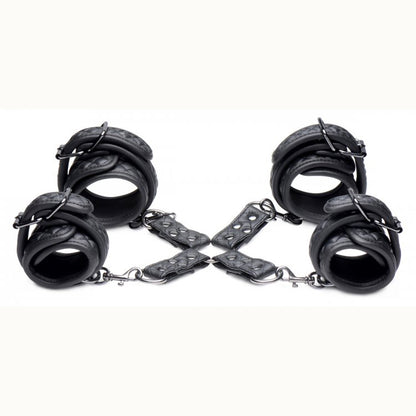 Master Series Concede Wrist And Ankle Restraint Set With Bonus Hog-Tie Adaptor