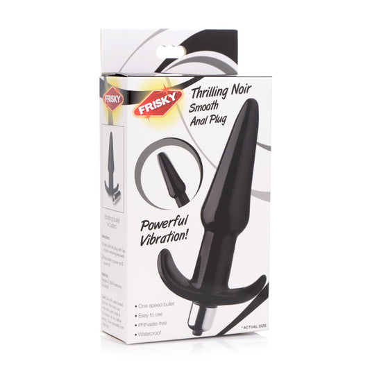 Anal Plug - Noir Smooth Silicone, Frisky Thrilling Pleasure Toy