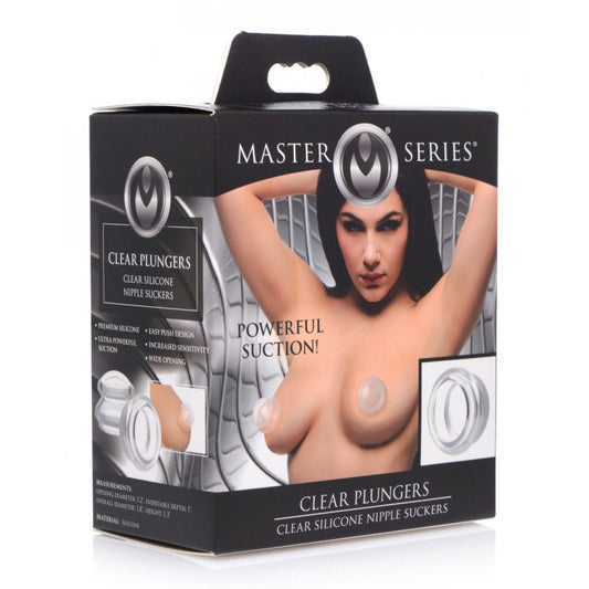 Master Series Clear Silicone Nipple Suckers - Small Plungers