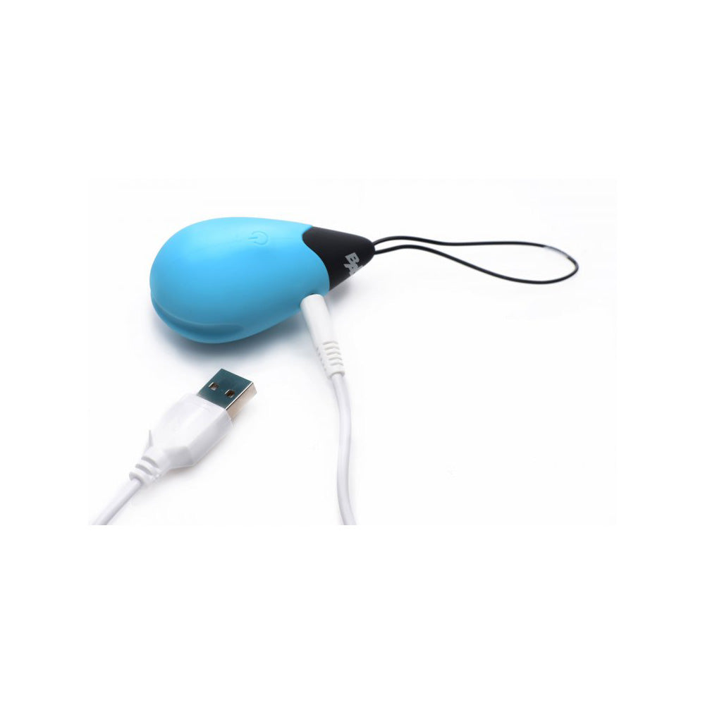 Bang! 10X Vibrating Silicone Egg With Remote Control Blue