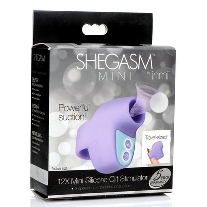 Shegasm Mini 12X Mini Silicone Clit Stimulator Black