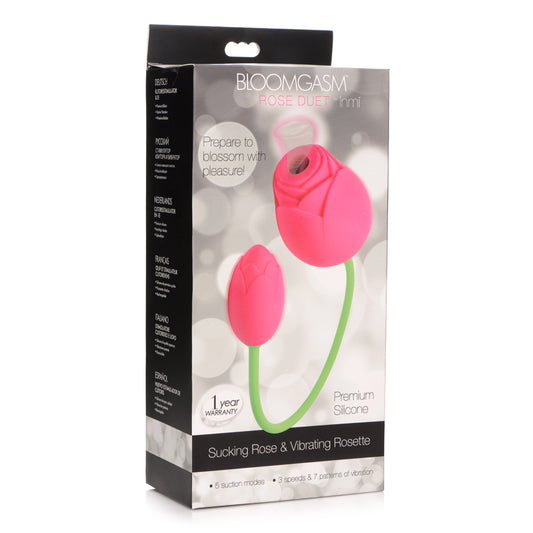 Bloomgasm Rose Duet Pink Sucking Rose & Vibrating Rosette