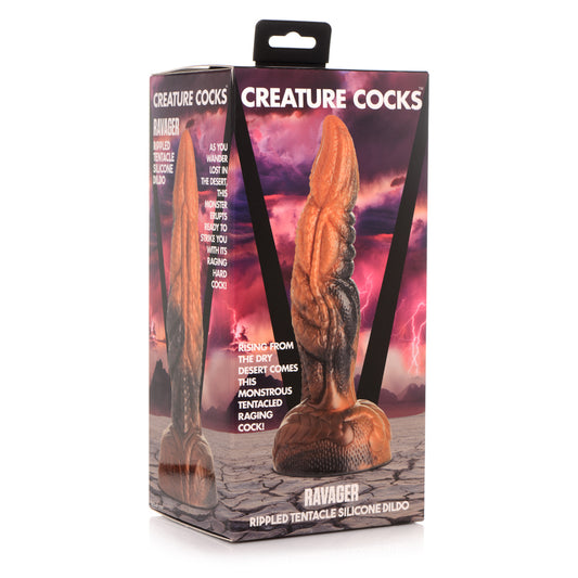 Creature Cocks Ravager Rippled Tentacle Silicone Dildo