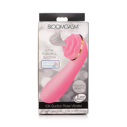 Bloomgasm Passion Petals 10X Silicone Suction Rose Vibrator – Pink
