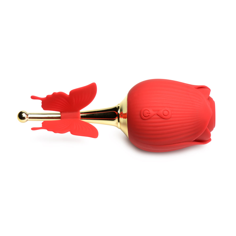 Bloomgasm Sucking Rose & Vibrating Butterfly Teaser – Dual-Action Clitoral Stimulator for Couples