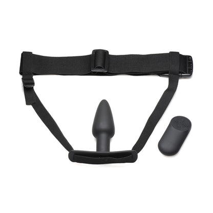 28X Silicone Anal Plug with Harness and Remote Control – Master Series Bum-Tastic