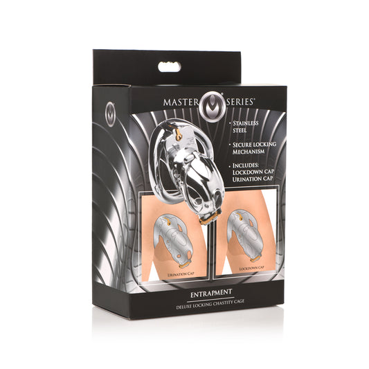 Master Series Deluxe Locking Chastity Cage – Premium Male Chastity Device
