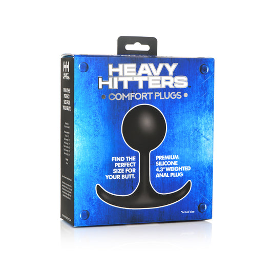 Heavy Hitters Comfort Plugs – Premium Silicone Weighted Round Anal Plug, 4.4-Inch