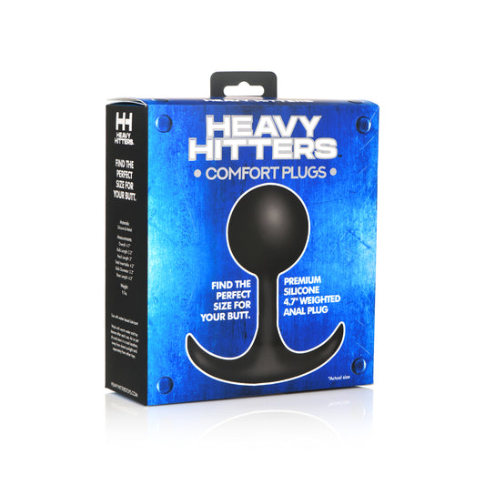 Heavy Hitters Comfort Plugs Premium Silicone Weighted 4.7-Inch Round Anal Plug